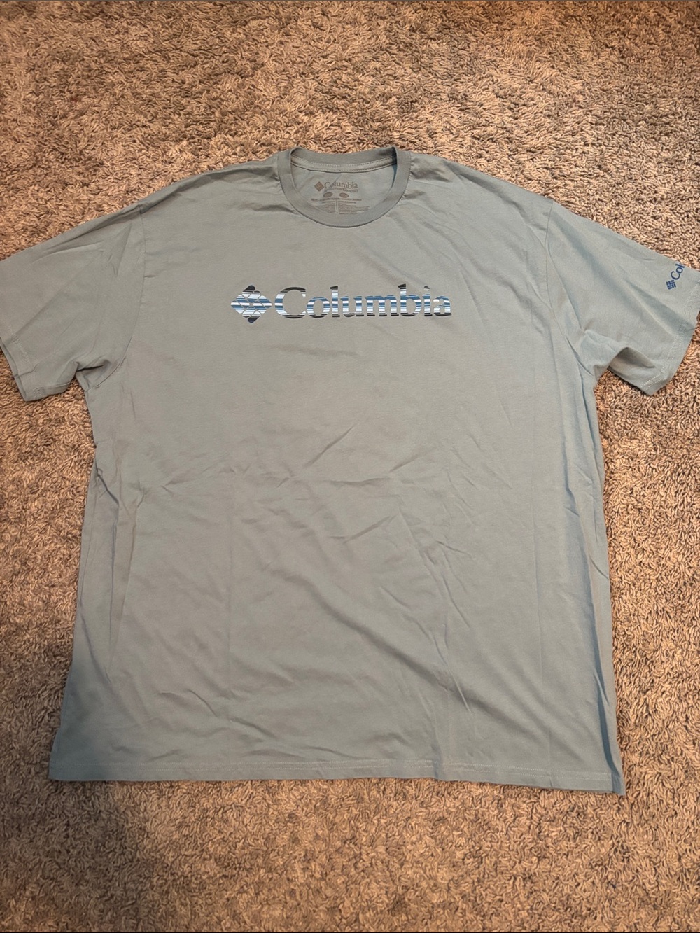 Columbia Light Blue Short Sleeve Logo T-Shirt